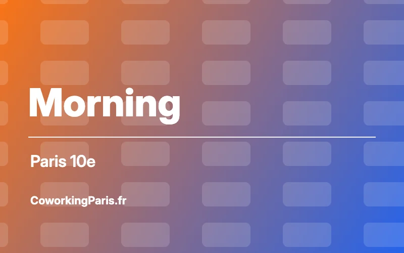 Espace de coworking Morning République Boulanger à Paris